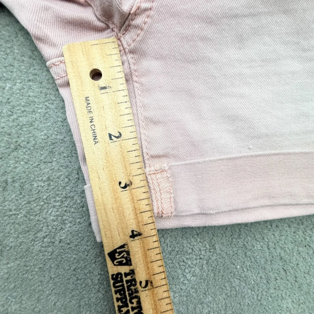 Mudd FLX Stretch Denim Womens Size 1 Jean Shorts Faded Pink Embellished Pockets